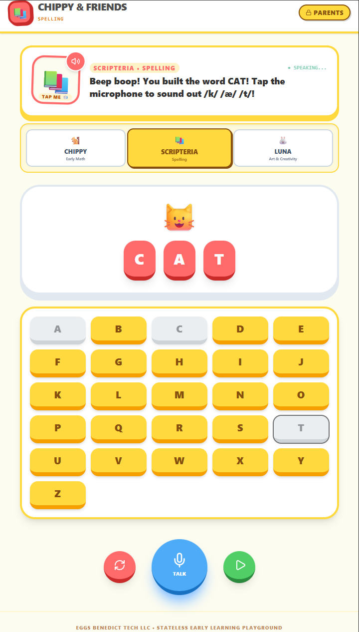 AI Playground early-learning buddies — slide 1