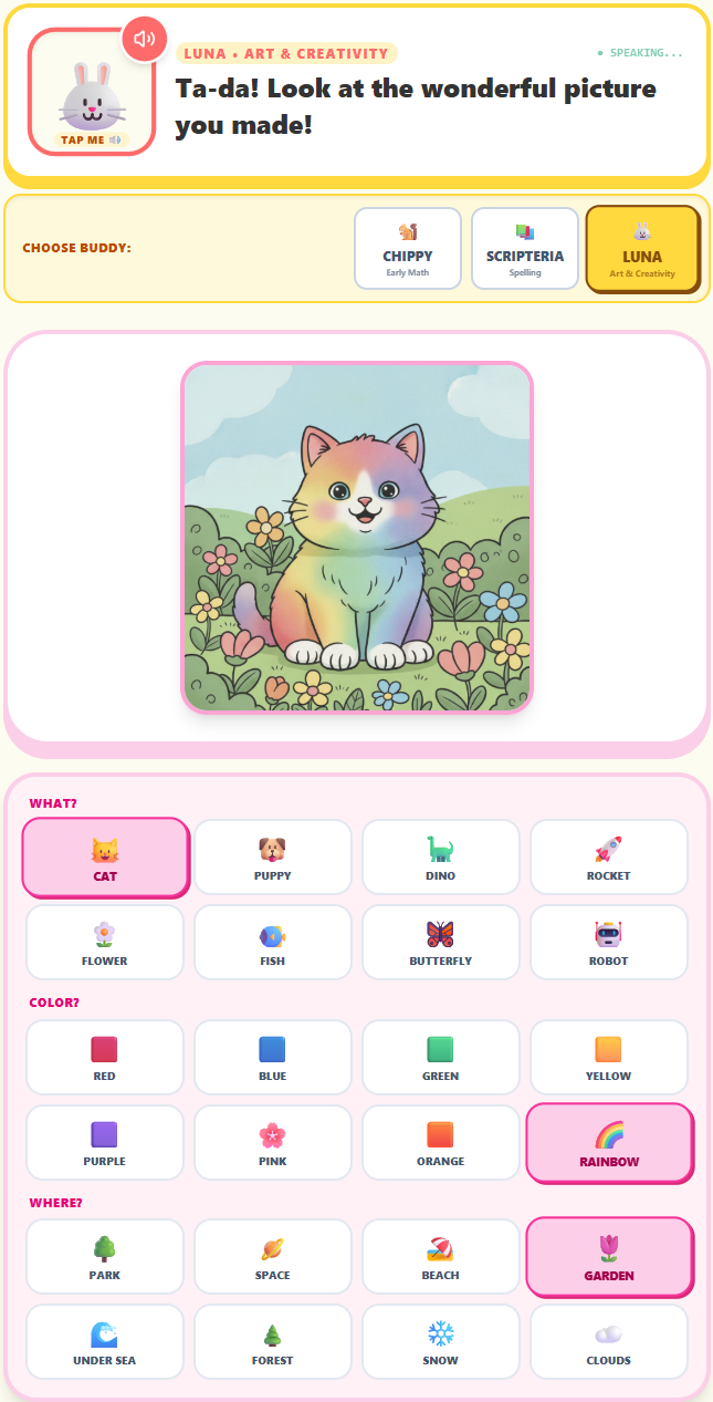 AI Playground early-learning buddies — slide 3